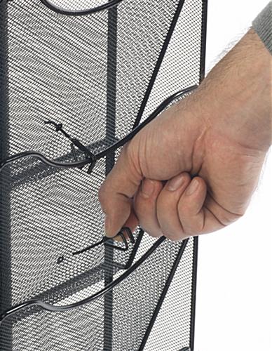 LCD TV Stand with 5 Mesh Literature Compartments & Removable Seperators