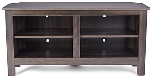 49-inch wooden TV entertainment center with four compartments