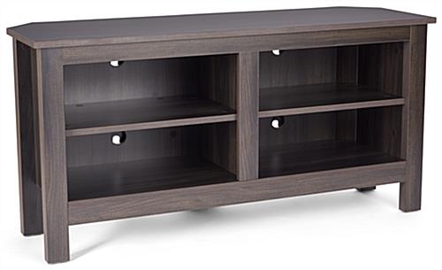 49-inch wooden TV entertainment center with a height of 24 inches