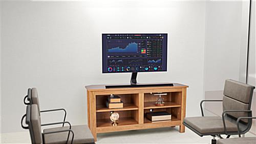49-inch wooden TV entertainment center with durable design