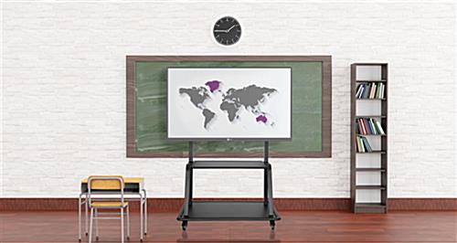 Contemporary mobile TV mount is ideal in classrooms 