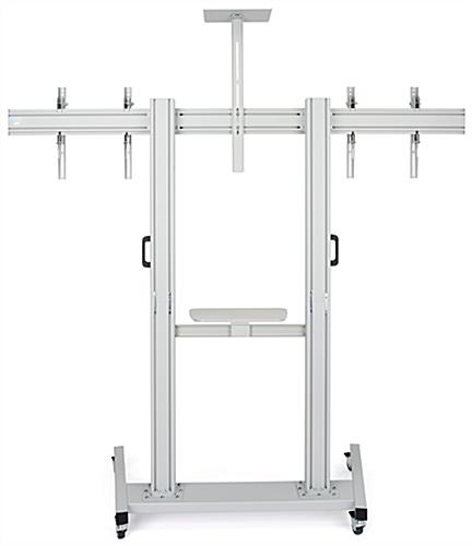 Dual screen tv stand with adjustable height 
