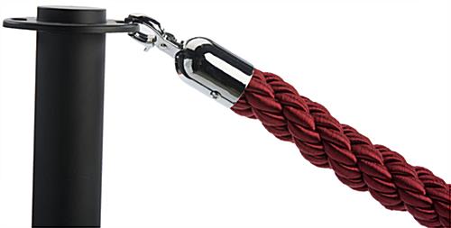 Red Queue Rope with Black Posts