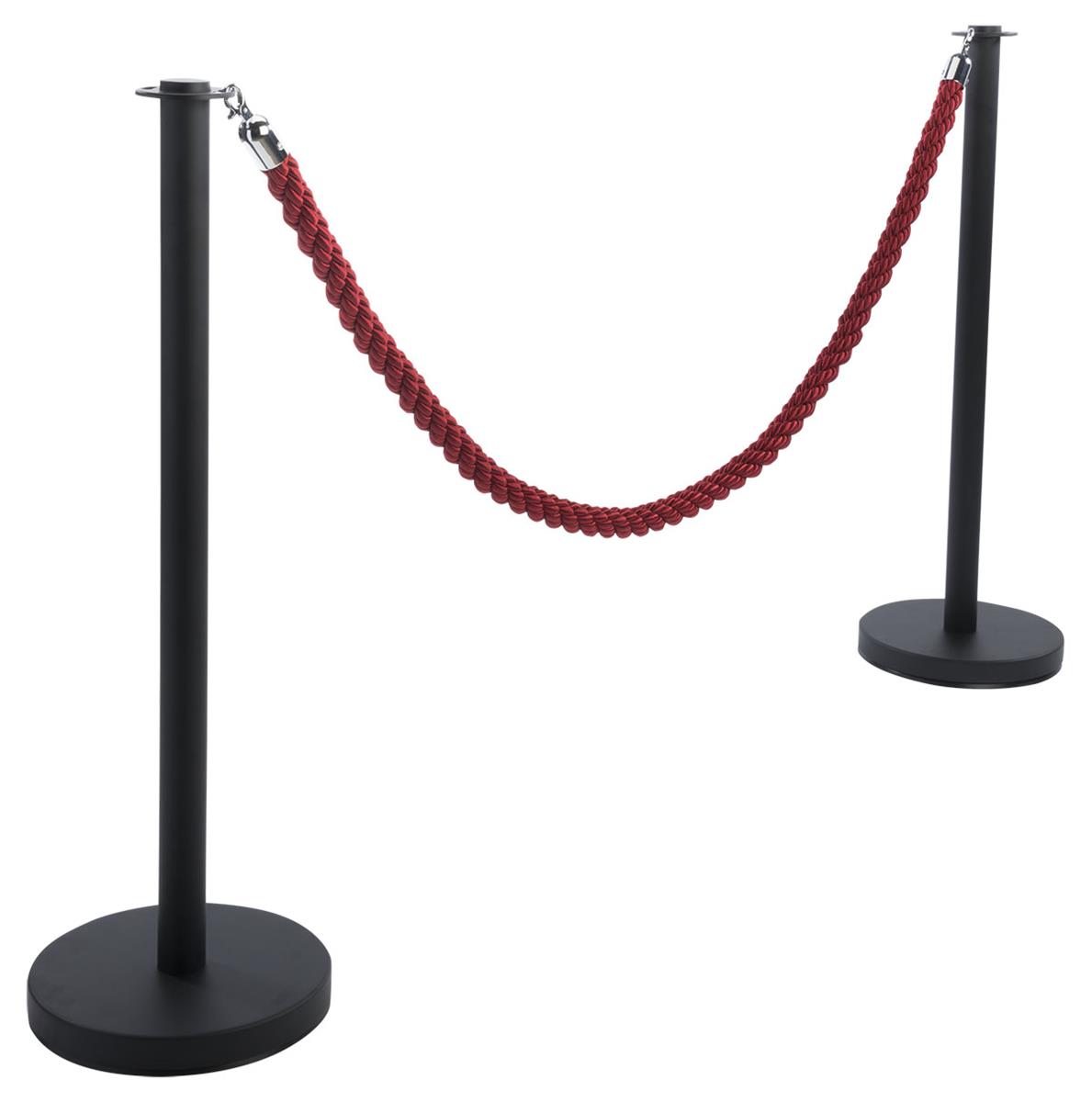Red Queue Rope & Stanchion Post with 4Way Adapter