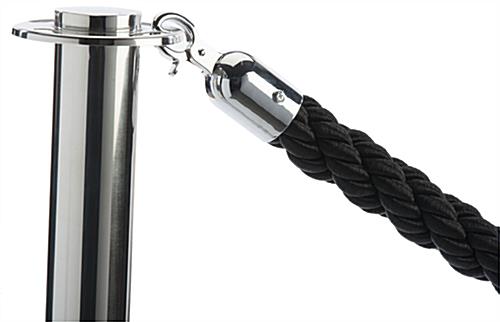 Black Rope with (2) Posts