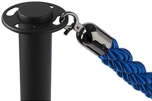 Blue Queue Rope with Post In Use