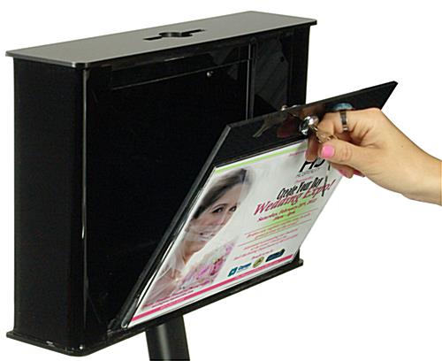 Secure Drop Box Stand For Hotel Keys With Anti-Theft Interior Panel