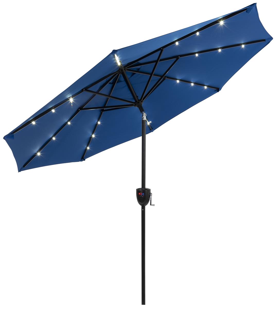 Solar Patio Umbrella With Bluetooth, Outdoor Umbrella With Lights And Speaker