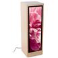 Oak digital display pedestal with LCD screen and LED top