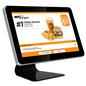 Black 15.6” Countertop Digital Kiosk with Touch Screen in Landscape Orientation