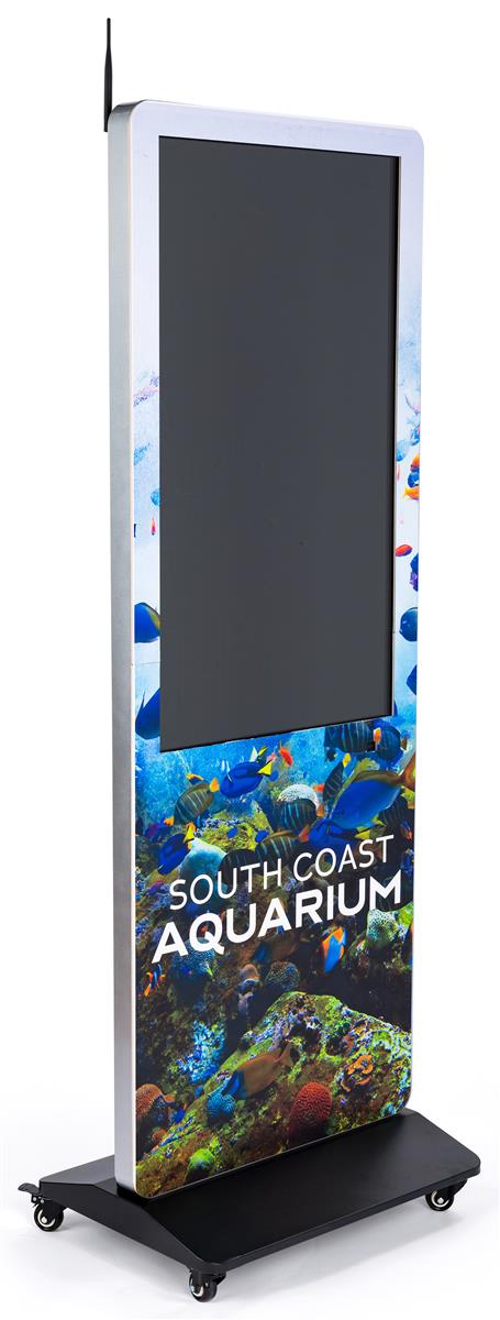 Custom printed front face sign for sbxs/dgfs series 43" kiosks with adhesive tape