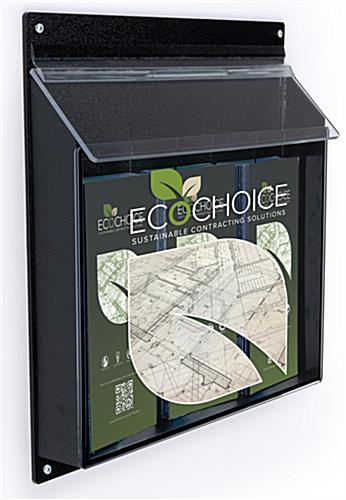 3-Pocket Outdoor Acrylic Brochure Wall Rack, 4