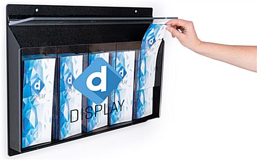 5-Pocket printed realtor style outdoor flyer dispenser rack