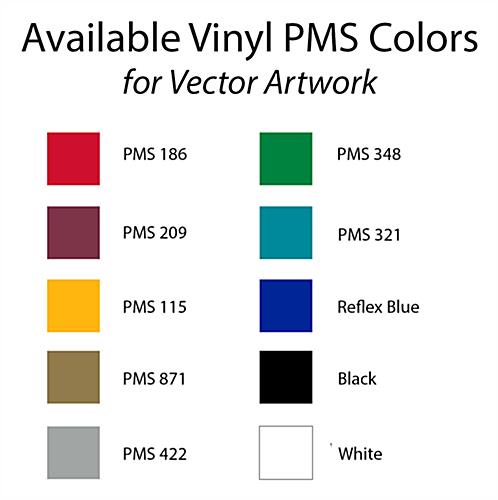 Vinyl imprint color chart