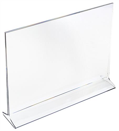 Recycled acrylic tabletop sign holders with clear color style