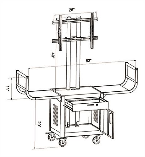 Modern Plasma TV Cart 