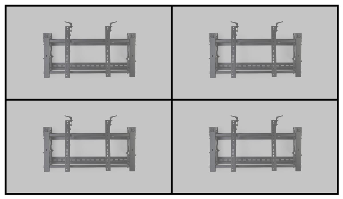 Video Wall Mounting Bracket 2x2 Configuration Cable Management
