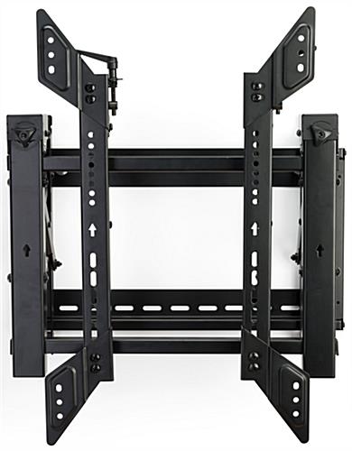Video wall portrait bracket for vertical orientation mounting