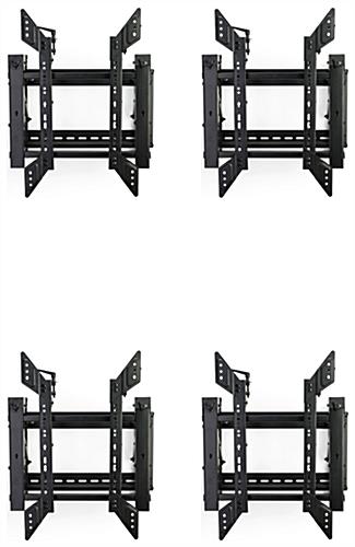 Video wall bracket 2x2 portrait configuration for vertical mounting