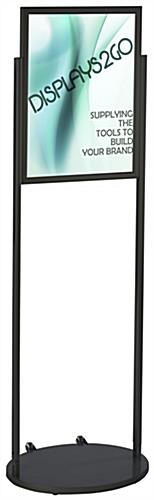 Black 18 x 24 Mobile Poster Stand, Wheeled