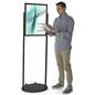 Black 18 x 24 Mobile Poster Stand, Aluminum Construction