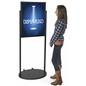 Freestanding Black 22 x 28 Wheeled Poster Stand