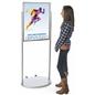 Silver 22 x 28 Wheeled Poster Stand, Aluminum Frame