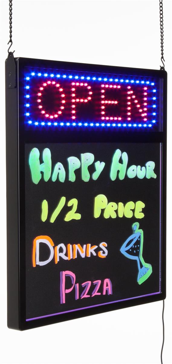 Open LED Sign & Write-On Board | Multi-Color Animation