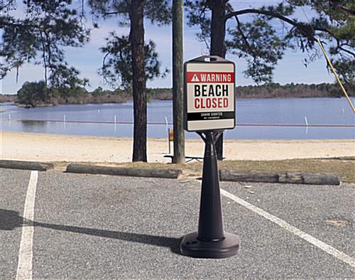 Custom Water Base Cone Sign, 47" Overall Height