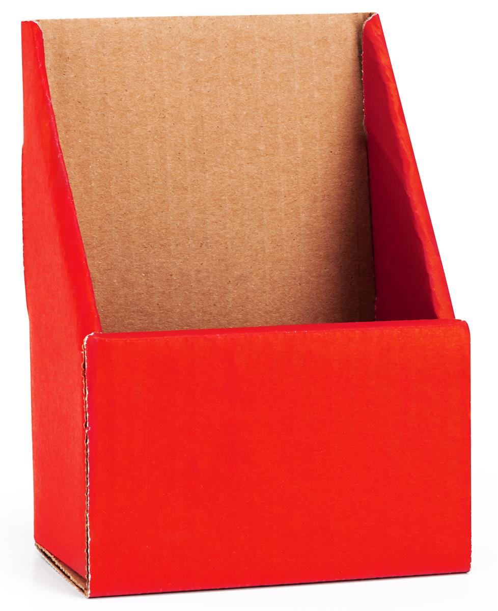 Red cardboard brochure holders