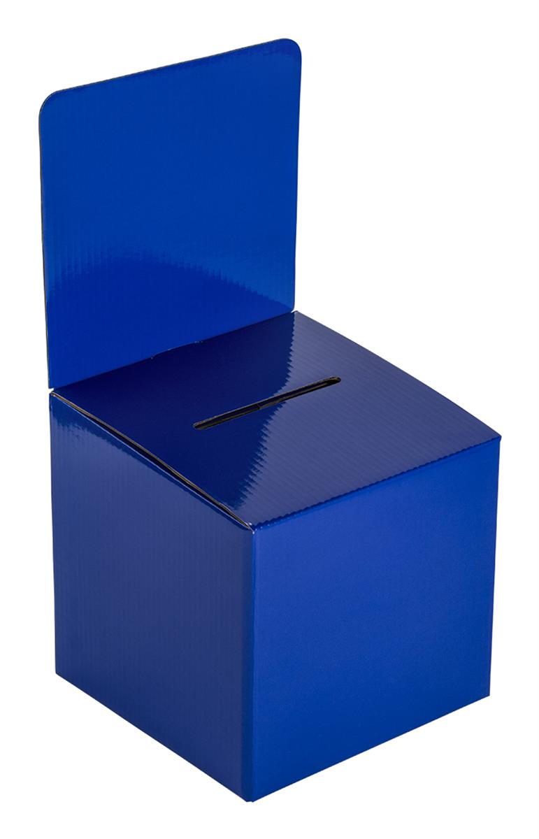 Blue Cardboard Entry Box Fold Together Construction