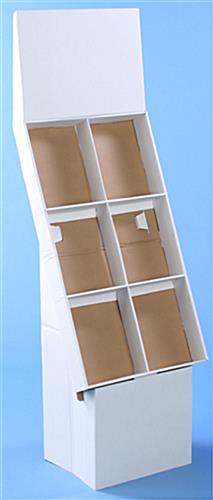 Cardboard Magazine Holder: White Corrugated Cardboard