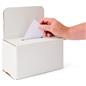 Custom cardboard enter to win box with small cutout in the top to drop in ballots