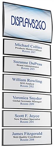 Lobby Directory Signs with Paper Inserts