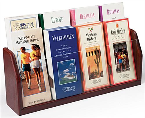 Wooden Brochure Holder, Wood Literature Display Rack