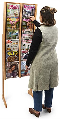 Magazine holder is ideal for organizing literature 