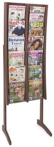 Mahogany wood magazine rack