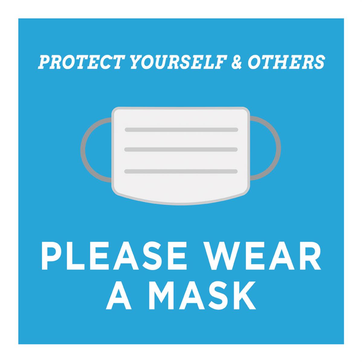 24” x 24” Window Cling – Please Wear A Mask