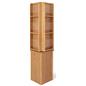 Wood magazine rack with clear front panels 
