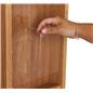 Wood magazine rack with pocket dividers 