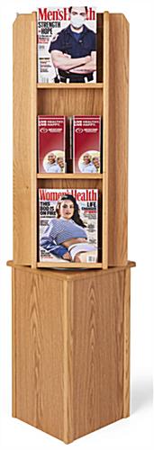 Light oak wood magazine rack
