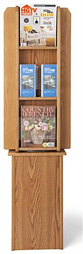 Wood magazine rack with durable construction 