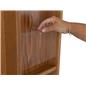 Wood magazine rack with easy to install dividers 