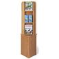 Medium oak wood magazine rack