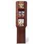 Wood magazine rack has up to 24 pockets 