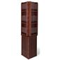Wood magazine rack with acrylic front panels 