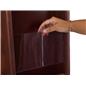Wood magazine rack with easy to install dividers 