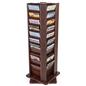 Oak magazine rack shown propped with literature