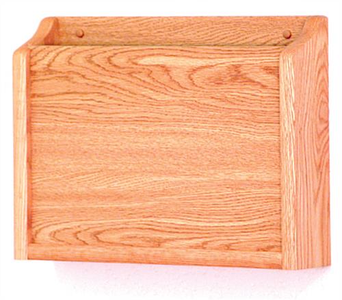 HIPAA wood wall file holder with Light Oak Construction