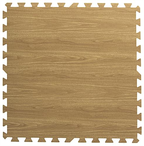 Light & Dark Wood Interlocking Floor Mats with Mix & Match Tiles